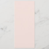 Trendy Blush Pink Watercolor Hochzeitsessen Menükarte (Rückseite)