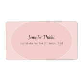 Trendy Blush Pink White Elegante Modernes Skript (Vorne)