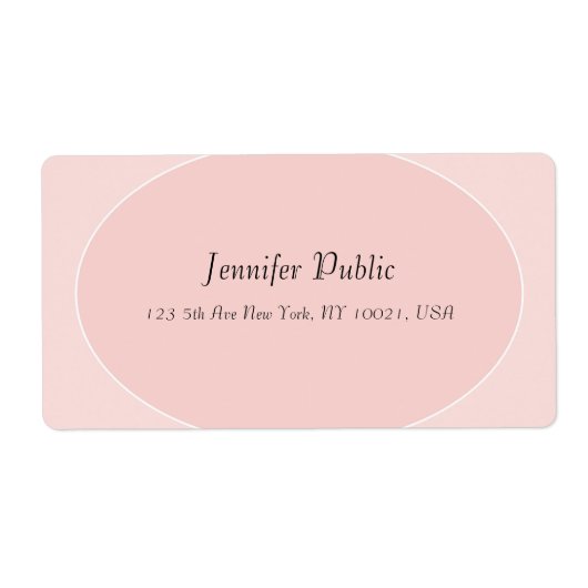 Trendy Blush Pink White Elegante Modernes Skript (Vorne)