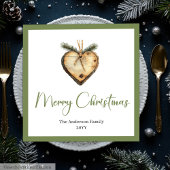 Trendy Bohemian Christmas Wreath in Botanical Serviette