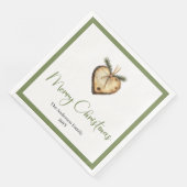 Trendy Bohemian Christmas Wreath in Botanical Serviette (Ecke)