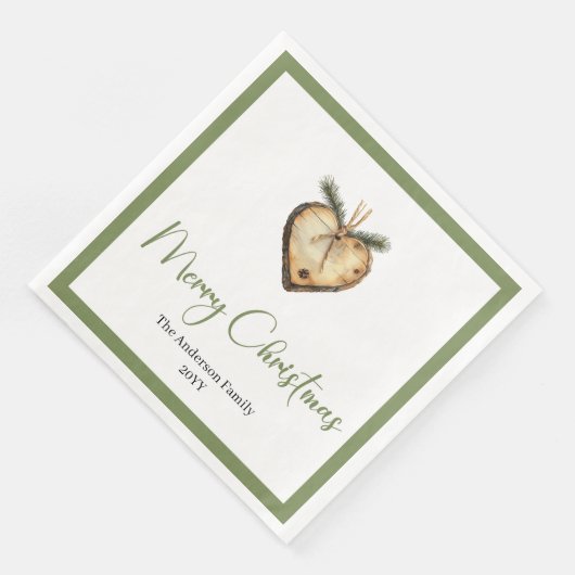 Trendy Bohemian Christmas Wreath in Botanical Serviette (Ecke)