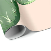 Trendy Bohemisch Prickly Pear Cactus & Blume Geschenkpapier (Rolleneckpunkt)