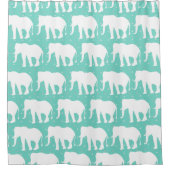 Trendy Bohemische Elefanten & Grau Dreiecke Duschvorhang (Vorderseite)