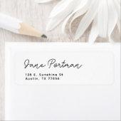 Trendy Bohemische Minimalistische Rücksendeadresse (Insitu)