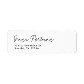 Trendy Bohemische Minimalistische Rücksendeadresse (Vorne)