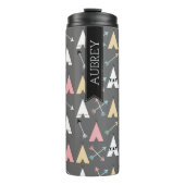 Trendy Bohemische Teepees u. Pfeile personalisiert Thermosbecher (Vorderseite)