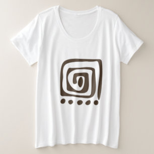Trendy Boho Abstrakt Art Große Größe T-Shirt