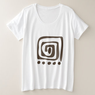 Trendy Boho Abstrakt Art Große Größe T-Shirt