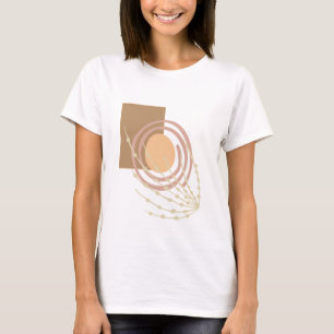 Trendy Boho Abstrakt Moon und Blume T-Shirt