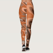 Trendy boho braun, Abstrakt Leggings (Rückseite)