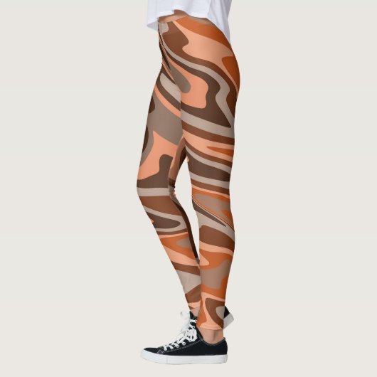 Trendy boho braun, Abstrakt Leggings (Links)