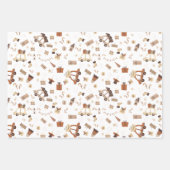 Trendy Boho Brown Christmas Geschenkpapier Set (Vorderseite 2)