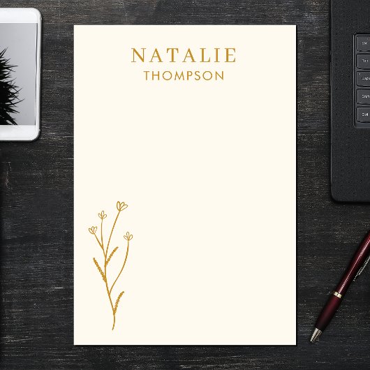 Trendy Boho Chic Custom Mustard Yellow individuell Post-it Klebezettel