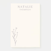 Trendy Boho Chic Lilac Lavender Cool Personalisier Post-it Klebezettel (Vorderseite)