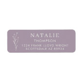 Trendy Boho Chic Lilac Lavender Rücksendeadresse (Vorne)