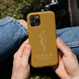 Trendy Boho Chic Minimalistisch Custom Mustard Yel Case-Mate iPhone Hülle