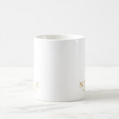Trendy Boho Chic Minimalistisch Custom Mustard Yel Kaffeetasse (Mittel)