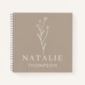 Trendy Boho Chic Minimalistisch Custom Mustard Yel Notizblock (Vorderseite)