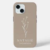 Trendy Boho Chic Minimalistisch Rustikal Personali Case-Mate iPhone Hülle (Rückseite)