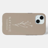 Trendy Boho Chic Minimalistisch Rustikal Personali Case-Mate iPhone Hülle (Rückseite (Horizontal))