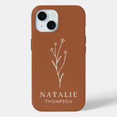 Trendy Boho Chic Minimalistisch Terracotta auf Mal Case-Mate iPhone Hülle (Rückseite)