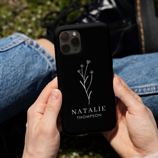 Trendy Boho Chic Minimalistische, Schwarz-weiße, k Case-Mate iPhone Hülle