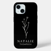 Trendy Boho Chic Minimalistische, Schwarz-weiße, k Case-Mate iPhone Hülle (Rückseite)