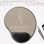 Trendy Boho Chic Mushroom Brown Cool Personalisier Gel Mousepad<br><div class="desc">Entspannen Sie sich im Arbeitsbereich mit unserem schicken Personalisiert Gel Mouse Pad in Boho Chic Mushroom Brown, einer perfekten Mischung aus Stil und Funktionalität. Dieses ergonomische Mauskissen mit luxuriöser Handgelenk-Erholung sorgt für Komfort und Eleganz. Die schicke, braune Farbnuance mit einem stilvollen botanischen Blumendesign macht sie zu einem herausragenden Bestandteil unter...</div>