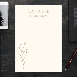 Trendy Boho Chic Mushroom Brown Personalisiert Post-it Klebezettel