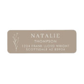 Trendy Boho Chic Mushroom Brown Rücksendeadresse (Vorne)