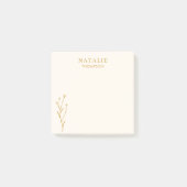 Trendy Boho Chic Mustard Gelbe Blume kundenspezifi Post-it Klebezettel (Vorderseite)