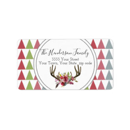 Trendy Boho Chic Rücksendeadresse Adressaufkleber