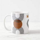 trendy boho chic Stil bunt geometrisch Muster Kaffeetasse (Links)