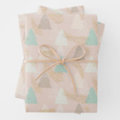 Trendy Boho Christmas Trees Holiday Geschenkpapier Set (Beispiel)
