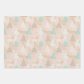 Trendy Boho Christmas Trees Holiday Geschenkpapier Set (Vorderseite)