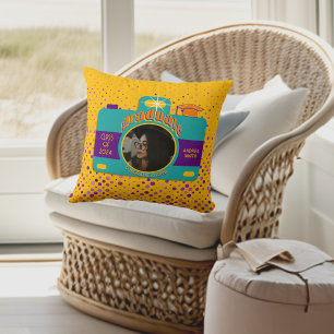 Trendy Boho Colorful Retro Spaß Foto Kissen