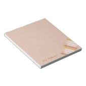 Trendy Boho Colors Crayon Teachname Notizblock (angewinkelt)