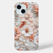 Trendy Boho Crochet Pastel Blume Muster Case-Mate iPhone Hülle (Rückseite)