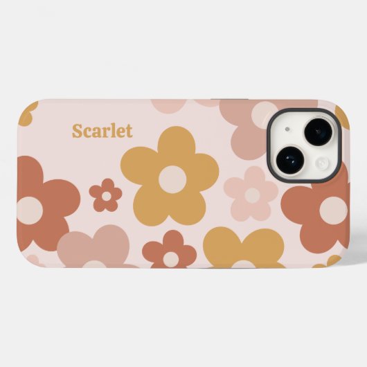 Trendy Boho Daisies Case-Mate iPhone Hülle (Rückseite (Horizontal))