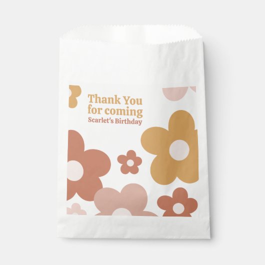 Trendy Boho Daisies Geschenktütchen (Vorderseite)