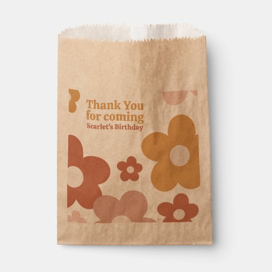 Trendy Boho Daisies Geschenktütchen (Vorderseite)