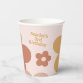 Trendy Boho Daisies Pappbecher (Vorderseite)