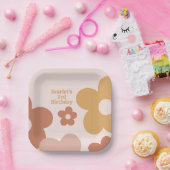 Trendy Boho Daisies Pappteller (Party)