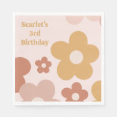 Trendy Boho Daisies Serviette (Vorderseite)