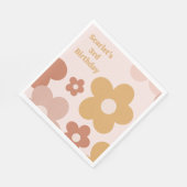 Trendy Boho Daisies Serviette (Ecke)