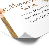 Trendy Boho Dried Palm Pampas Grass Mimosa Bar Poster (Ecke)