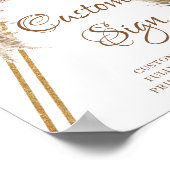 Trendy Boho Driving Palm Pampas Grass Custom Sign Poster (Ecke)