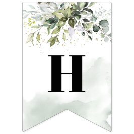 Trendy boho eucalyptus green 16. Geburtstagsparty Wimpelkette