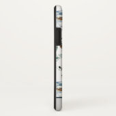 Trendy Boho Feathers and Blue Blants Monogramm Case-Mate iPhone Hülle (Hinten/Rechts)